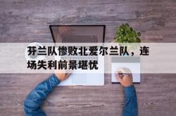 数据分析-芬兰队惨败北爱尔兰队，连场失利前景堪忧