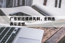 半岛体育官网登录-广东宏远遭遇失利，主教练表示遗憾。